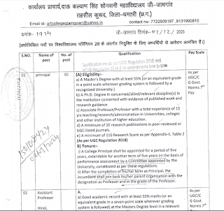 CG Job 2024 : छत्तीसगढ़ में भृत्य, चौकीदार, लैब अटेंडेंट, टेक्नीशियन, लाइब्रेरियन, सहायक ग्रेड तीन एवं अन्य बहुत से पदों की वेकेंसी