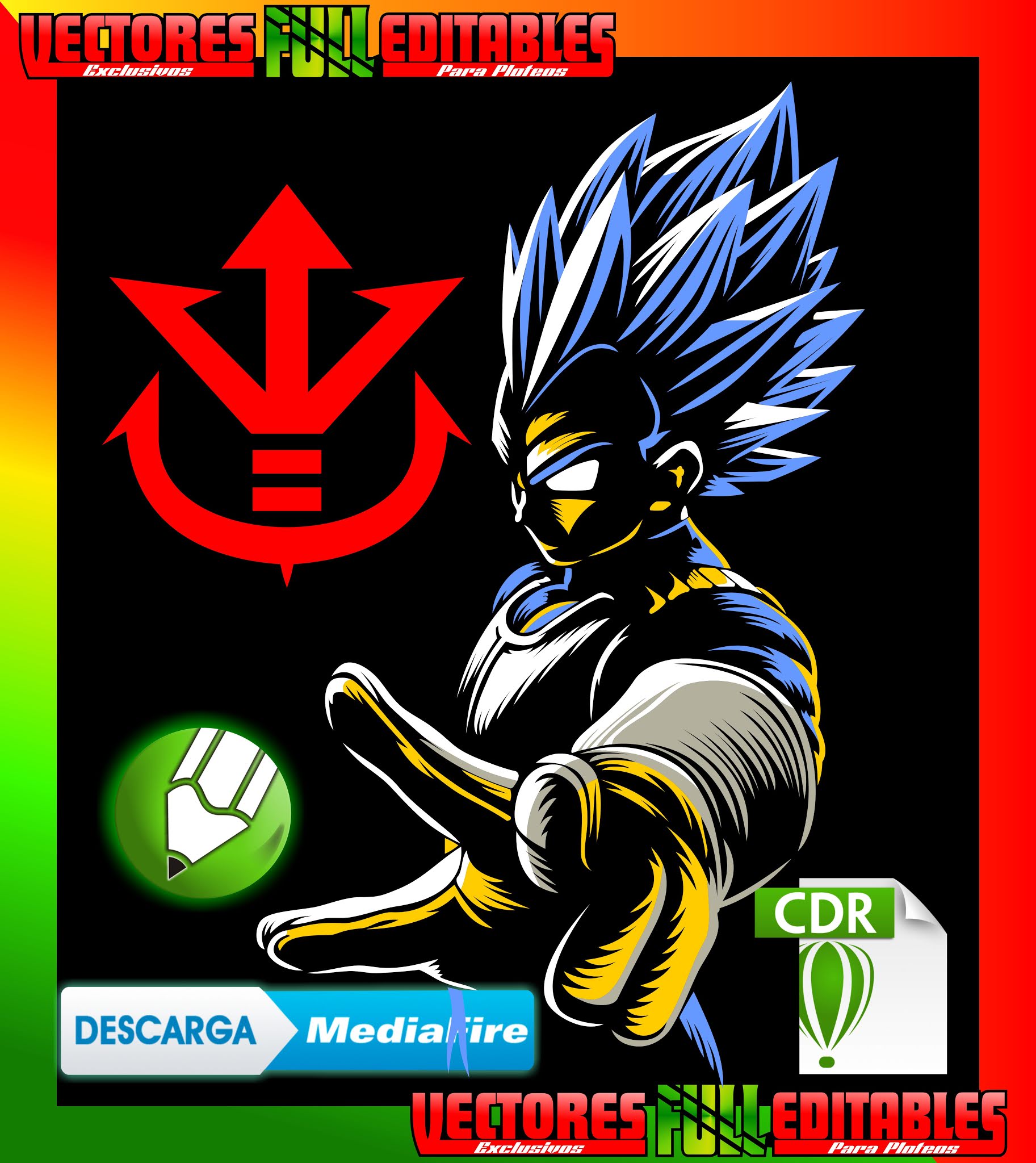 Vegeta Modifico Para Corte en Plotter