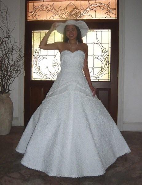  this incredible wedding dress in the 2009 CheapChicWeddingscom Toilet 