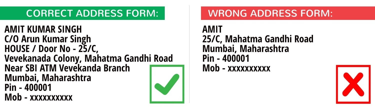 Correct Address Form