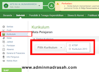 menampilkan kurikulum 2013