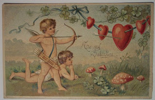 vintage valentine cupid card