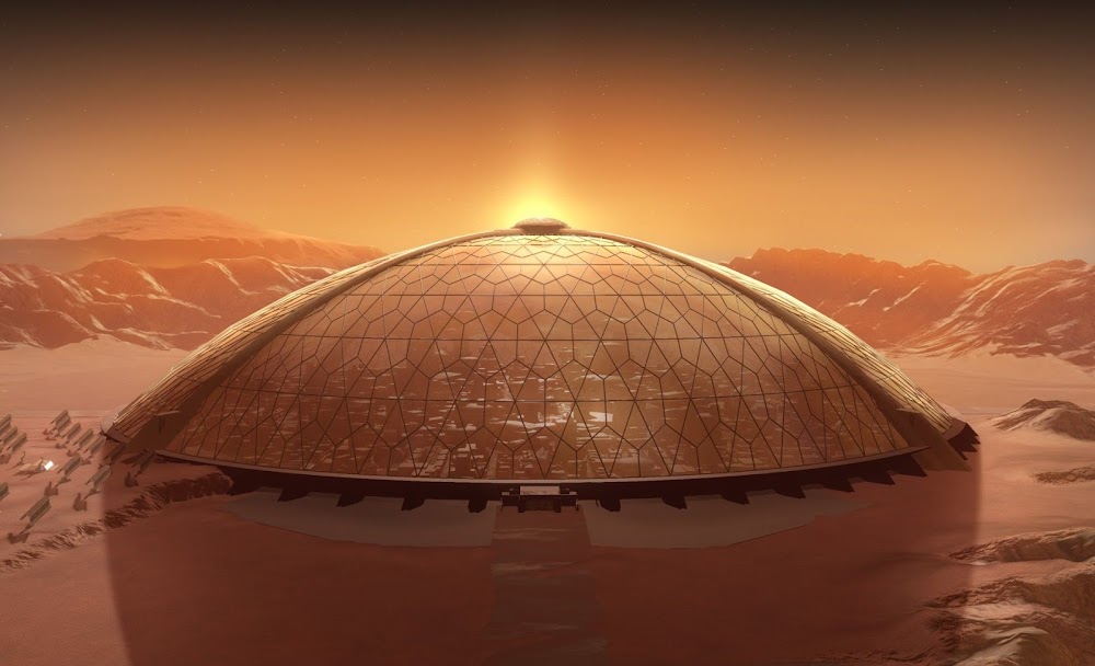 Dome City on Mars