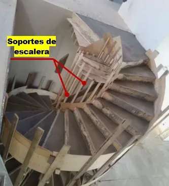 proceso de construccion de escalera helicoidales o del tipo caracol