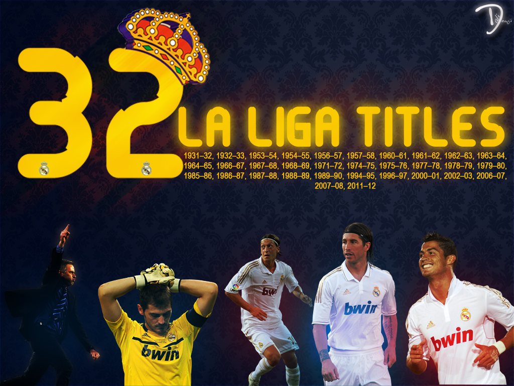 Wallpaper 2011 2012 La Liga Champions Real Madrid 32 Titles