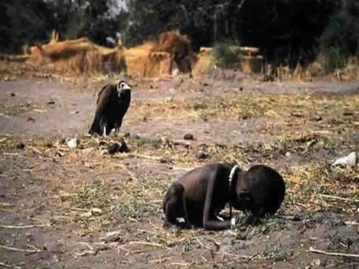 starving children in africa. is starving child vulture,