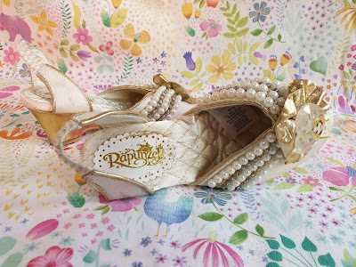 gold embroidered detailing in rapunzel wedding shoes of limited edition costume 2012 shop disney