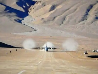 India begins construction of world's highest combat airfield at Nyoma in Ladakh.
