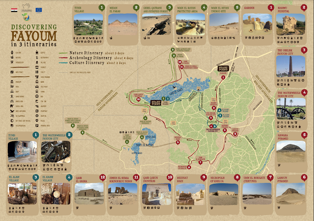 Fayoum Tourism Authority in collaboration with the European Union Joint Rural Development Programme developed two maps of Fayoum and Wadi Rayan National Park to be used as marketing tools in Eco-Tourism