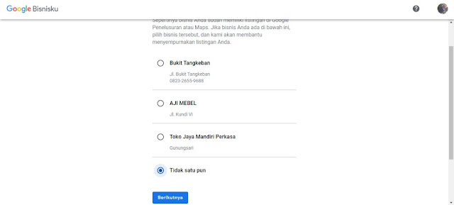 Daftar Akun Google Bisnisku