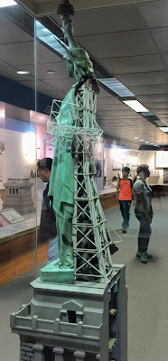 Statue of Liberty cutaway model shows interior framework designed by Gustav Eiffel