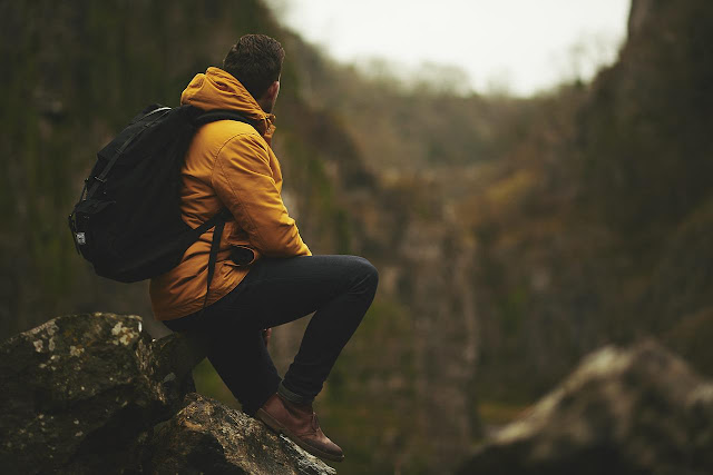picture of man hiking