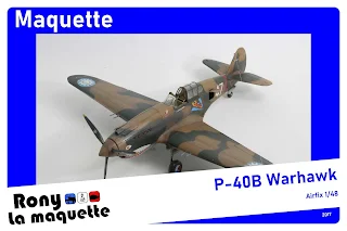 Maquette du P-40B Warhawk d’Airfix au 1/48.