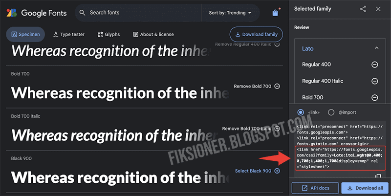 Ganti Font Fiksioner v4