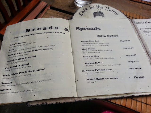 cafe by the ruins menu