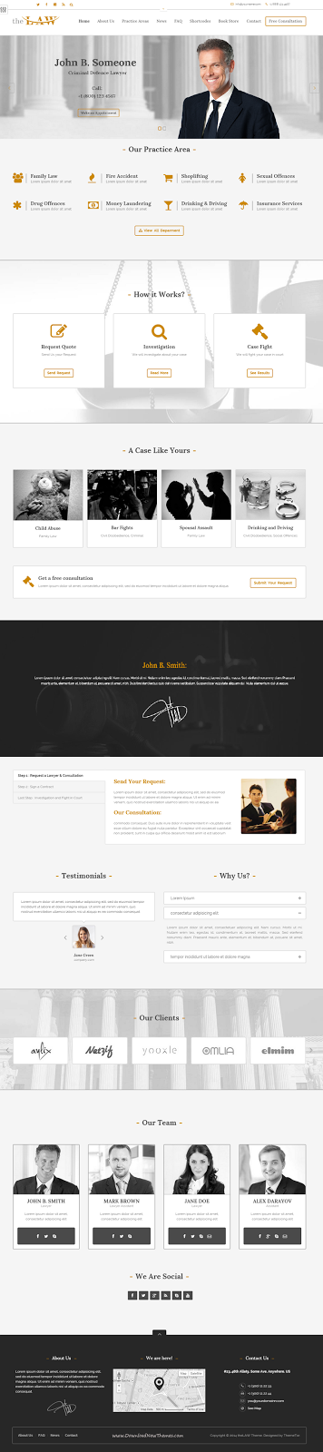 Lawyer Legal Attorney Responsive WP Theme 