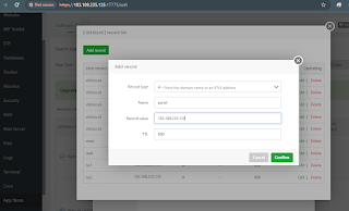 buat subdomain panel