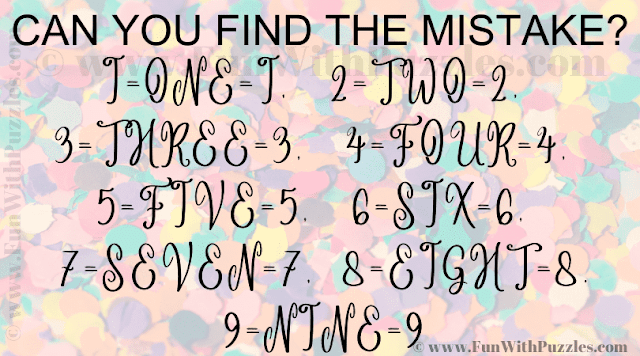 Eyes Test: Find the Mistake Picture Puzzles