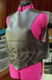 Swirl design on Elrond costume vest.