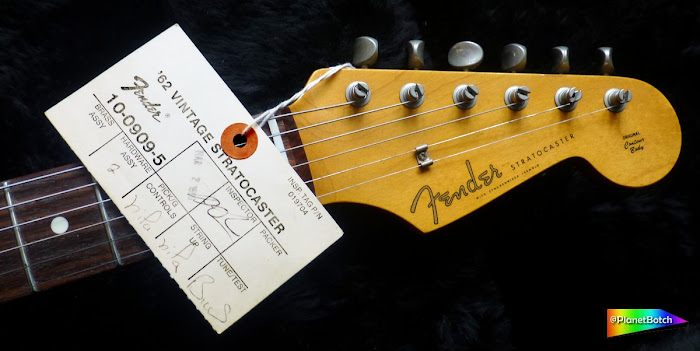 Fender USA Vintage Reissue Stratocaster inspection tag 2 March 1990