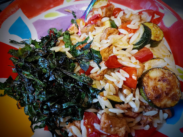 Orzo, tofu and veg