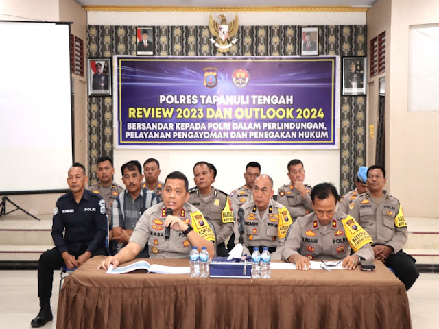 Selama Tahun 2023 Kasus di polres Tapteng Turun 3,78 Persen