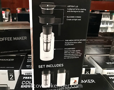 Costco 1050038 - Make several servings of coffee for a party with the Takeya Cold Brew Coffee Maker Brew & Store Set