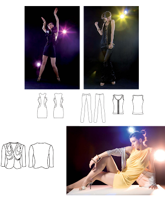 styled photoshoot for own individual contribution towards group collection, accompanied with computer-generated technical drawings