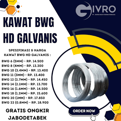 Distributor Kawat BWG Galvanis