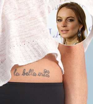 lindsay lohan tattoos