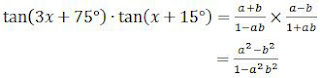 tan(3x+75).tan(x+15)