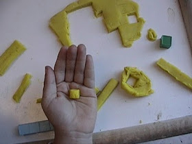 make manipulatives with playdoh, base ten blocks