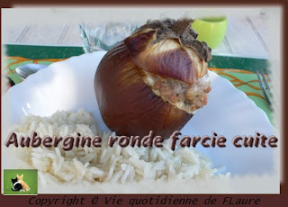 Vie quotidienne de FLaure: Aubergines rondes farcies