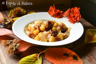 Poelee aux chataignes, chou blanc et pommes de terre 