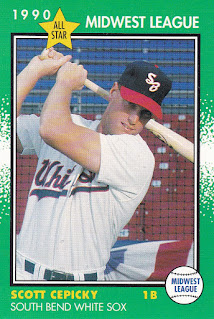 Scott Cepicky 1990 South Bend White Sox card