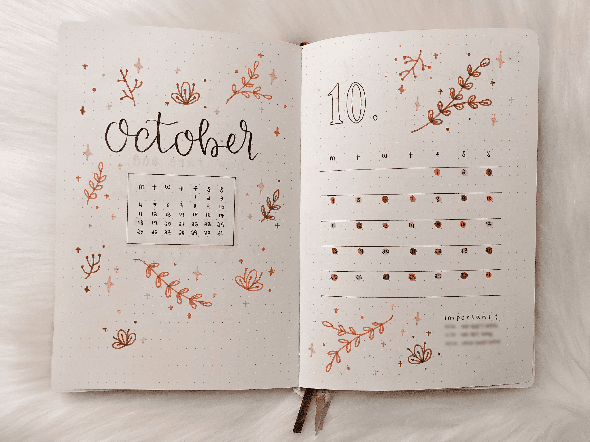 Five Things In October 2021 bullet journal