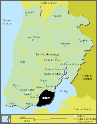 Lisboa Mapa Regional da Região