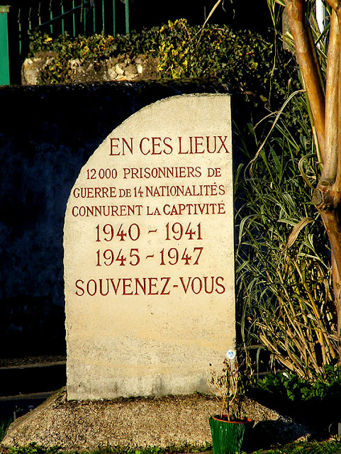 Memorial to a prisonner of war camp. Indre et Loire, France. Photo by Loire Valley Time Travel.