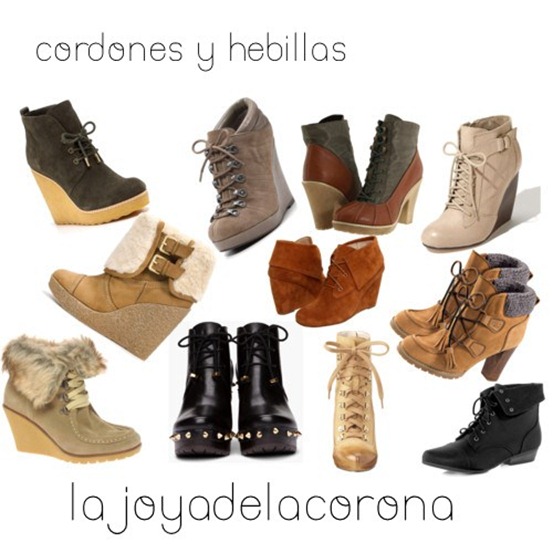 botines cuña