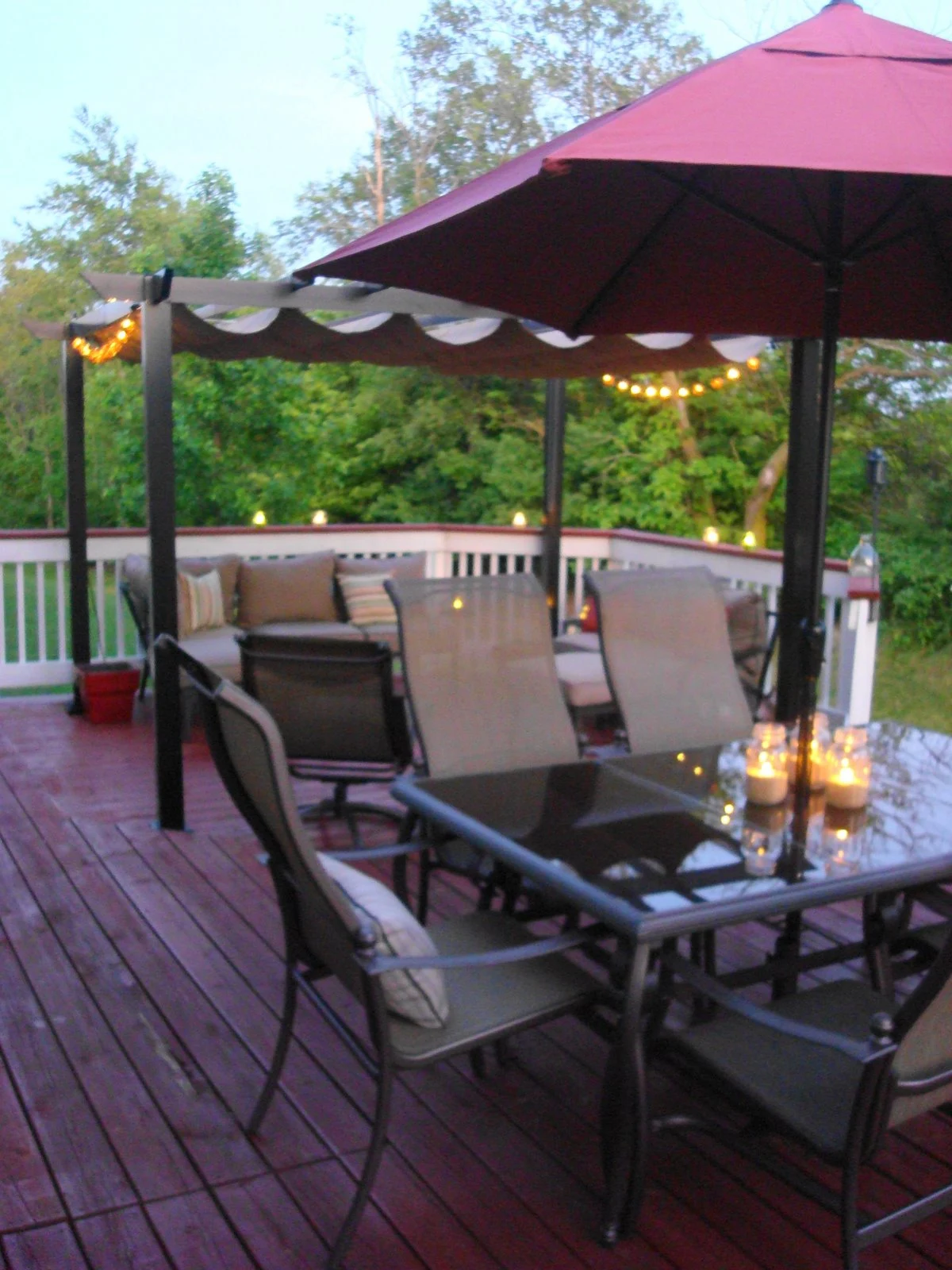 deck with metal gazebo