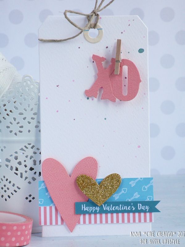 Idee San Valentino: card e tag con carte scrap e fustelle Sizzix