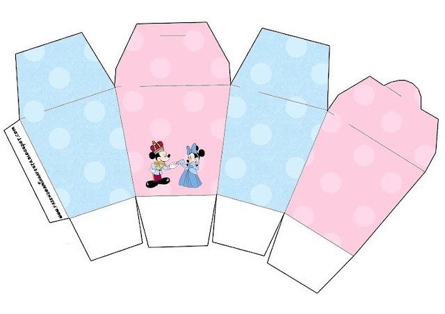 Mickey and Minnie King and Queen, Free Printable Chinese Take Away Box. 