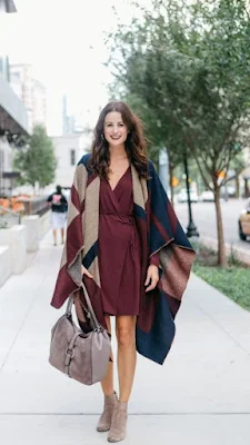 Look de inverno com vestido