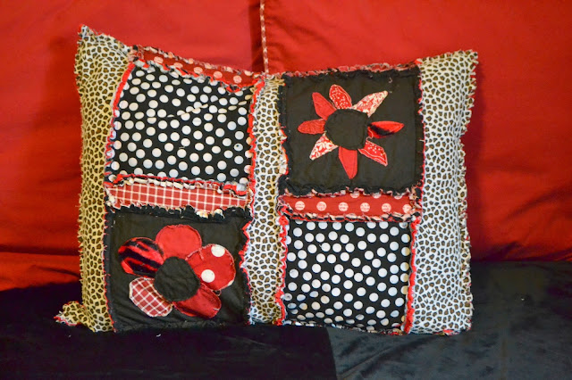 Applique Flowers on Pillow