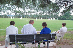 Cricket being played at Brigg Recreation Ground - pictured by Nigel Fisher's Brigg Blog