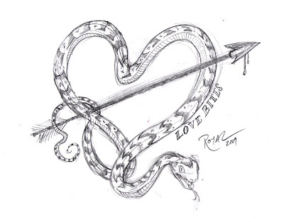 Love Bites Tattoo Sketch