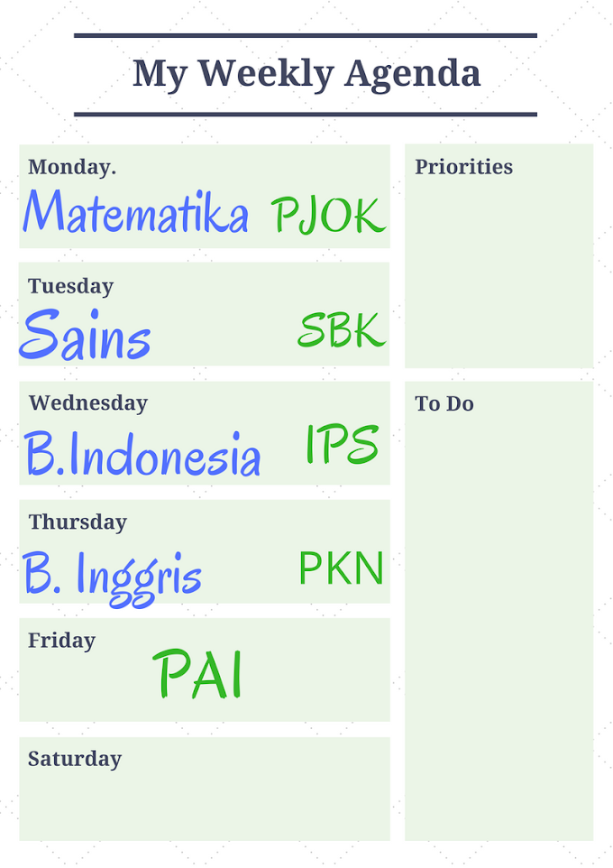 Membuat Jadwal Harian