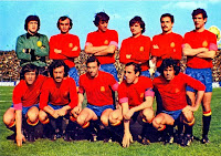 Selección de ESPAÑA - Temporada 1978-79 - Arconada, Felipe, Alexanco, Marcelino, San José y Ángel Villar; Dani, Del Bosque, Quini, Asensi y Rubén Cano - RUMANÍA 2 (Georgescu 2), ESPAÑA 2 (Dani 2) - 04/04/1979 - Eurocopa de Italia 1980, clasificación - Craiova, Rumanía, estadio de la Universidad - Alineación: Arconada; Marcelino, Alesanco, Felipe, San José; Villar, Vicente Del Bosque (Cundi, 59'), Asensi; Dani, Rubén Cano y Quini (Carrasco, 87')