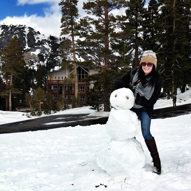 building snowmen at tahoe