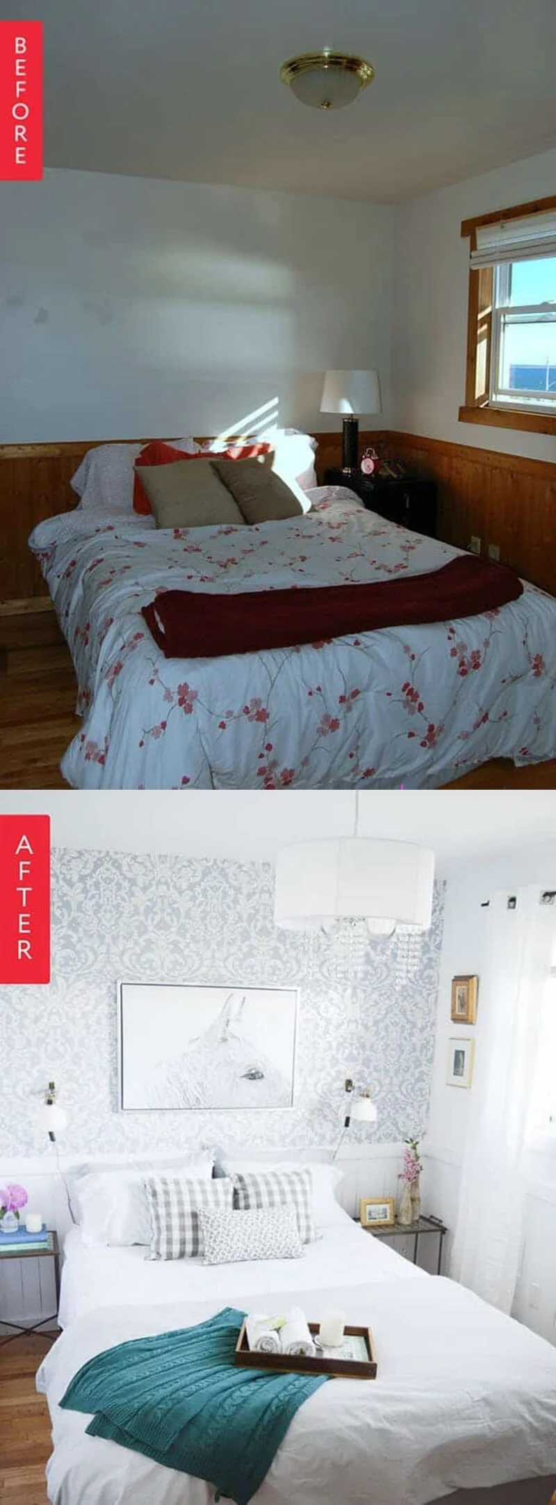 Decoração do Quarto de Casal antes e depois